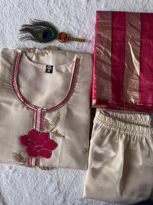 NOOR CREAM KURTA SET