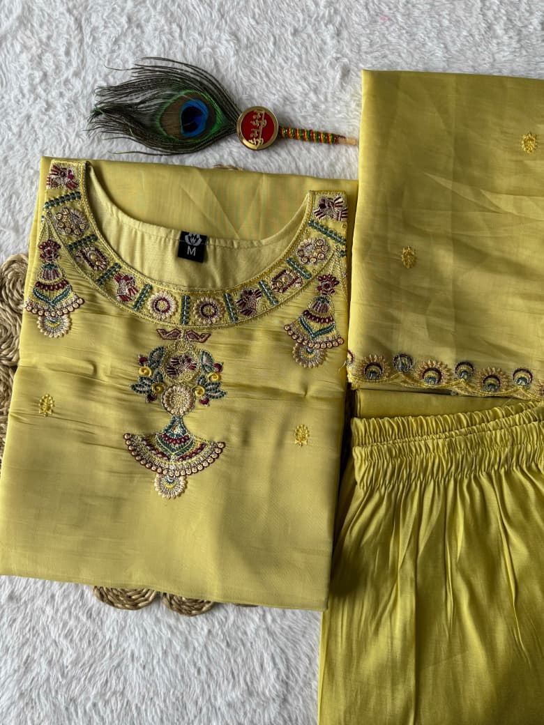 ZOYA YELLOW KURTA SET