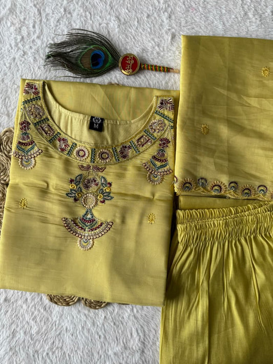 ZOYA YELLOW KURTA SET