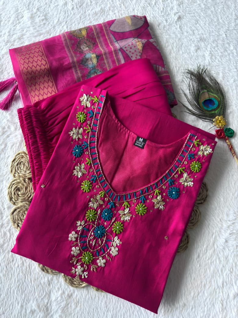 GULABI PINK KURTA SET